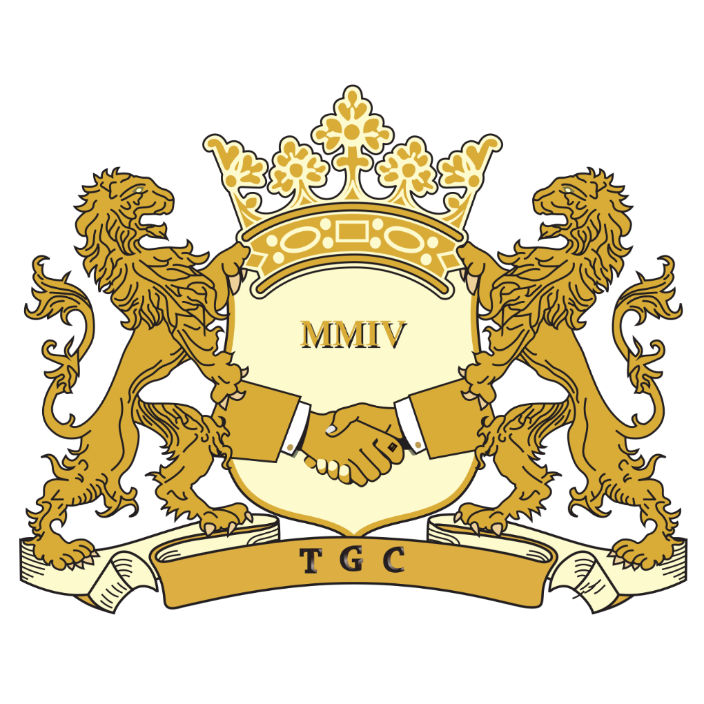 Logo of the London Diplomatic Association with a coat of arms featuring two lions and a bridge.